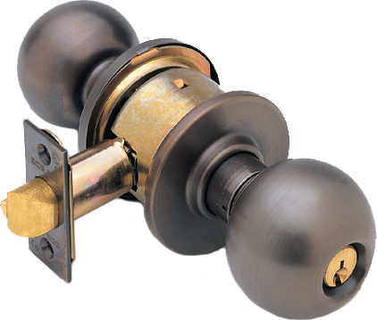 Schlage A80-PD-ORB-613 2-3/4 BS T-STRIKE Grade 2 Storeroom Orbit Knob, 6-Pin C Keyway, 2-3/4″ Backset, Oil Rubbed Bronze