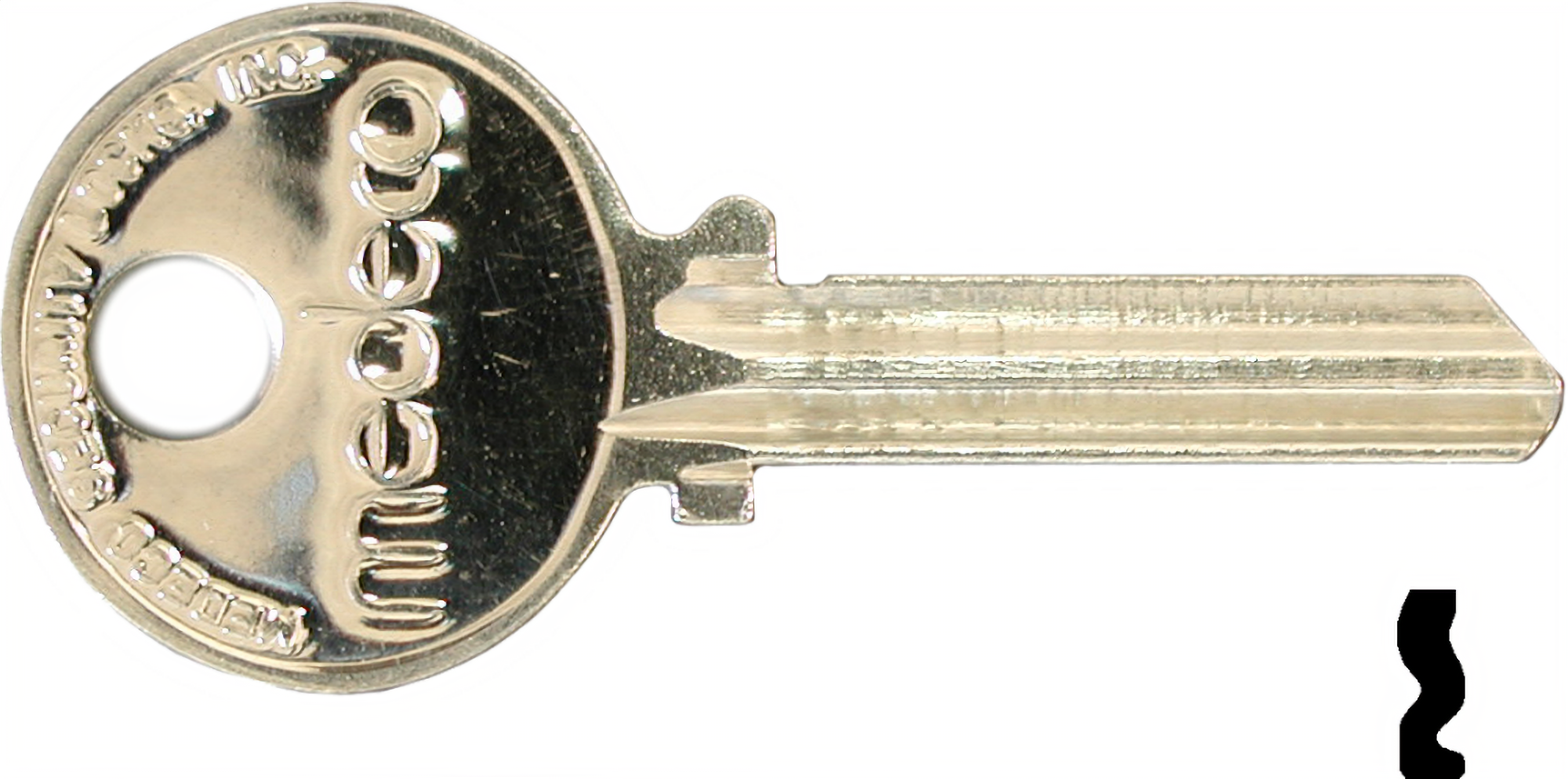 Medeco KYB-105400-60-00 5 Pin Cam Lock Original Key Blank for 60 Series, 60 Keyway