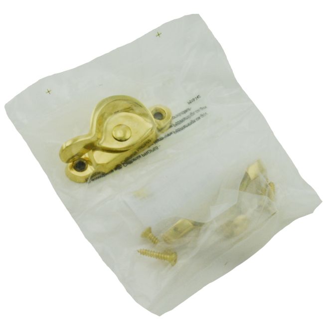 Ives 07B3 Solid Brass Window Lock – Bright Brass Finish