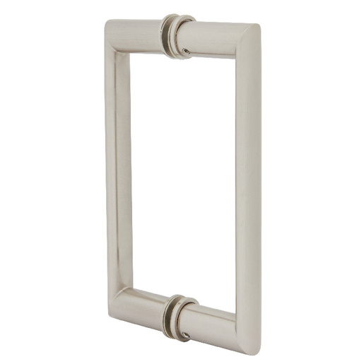 CRL 0R8X8BN 8″ Brushed Nickel Oval/Round Back-to-Back Pull Handle