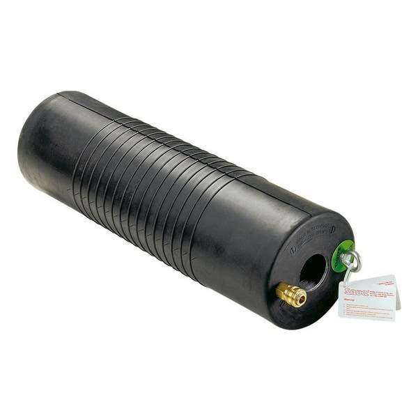 Petersen 136-021-82 12″-21″ Dia Inflatable Aramid Reinforced Rubber Pipe Plug, 2″ Bypass