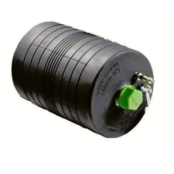 Petersen 137-006-8 5.6″-6″ Dia Inflatable Plumber Test Style Rubber Pipe Plug, 1″ Bypass