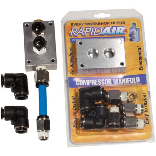 90200 Compressor Manifold Kit For 1/2-inch Nylon Tubing With 3/8-inch Npt Fittings