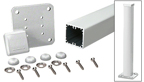 CRL 1P42KS Silver Metallic 100 Series 42″ Surface Mount Post Kit
