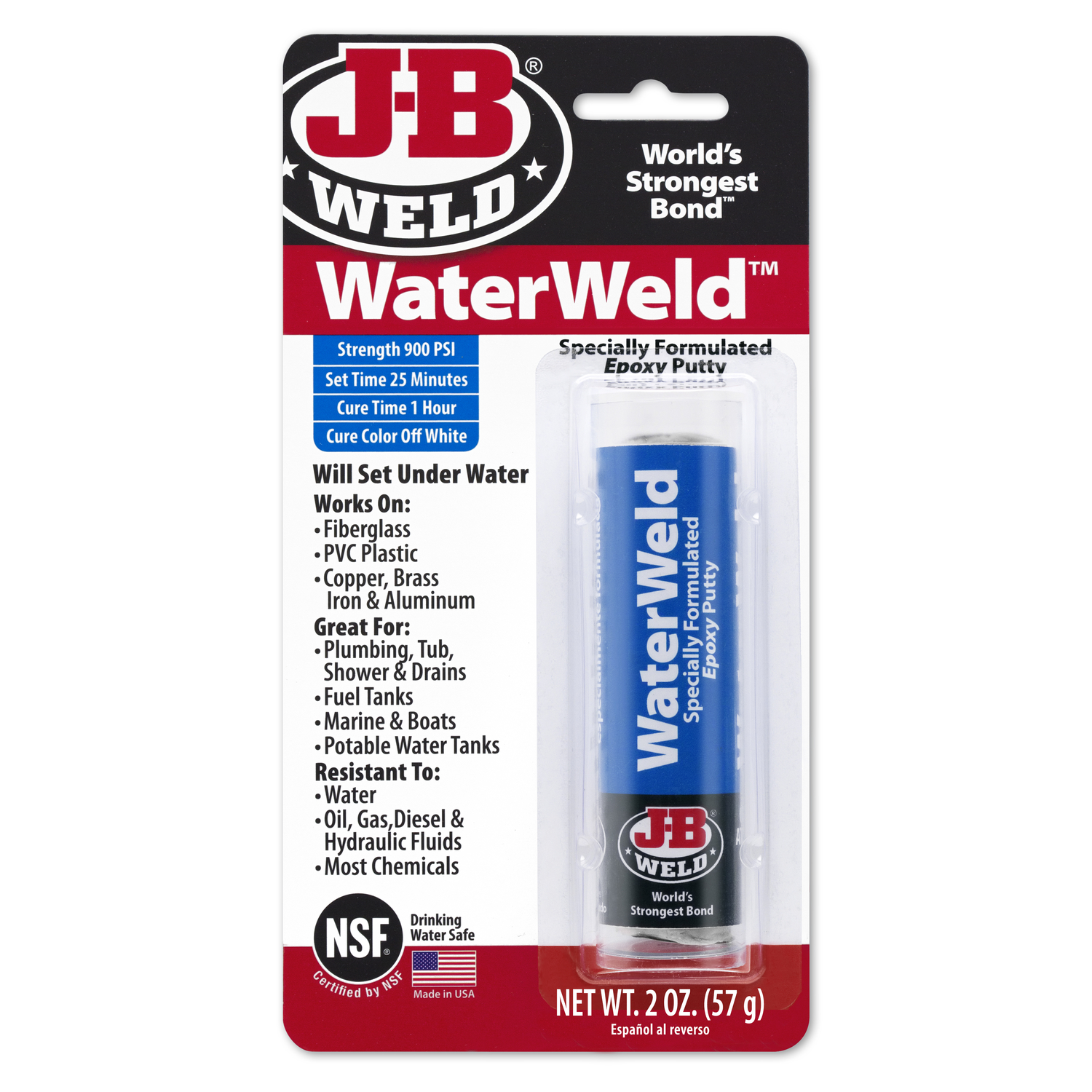 Waterweld 2 Oz. Epoxy Putty For Plumbing, Automotive, And Marine Repairs