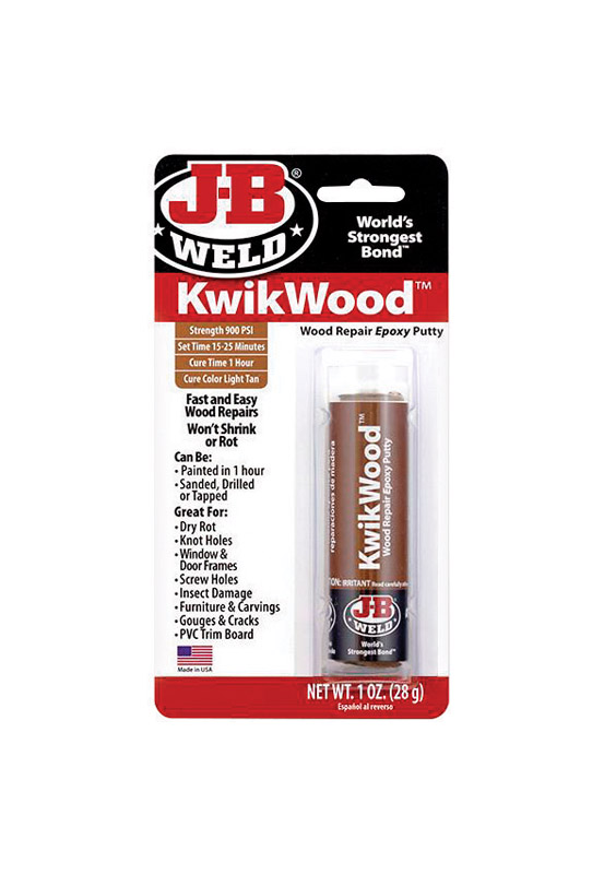 Kwikwood 1 Oz. Hand-mixable Epoxy Putty For Wood Repair
