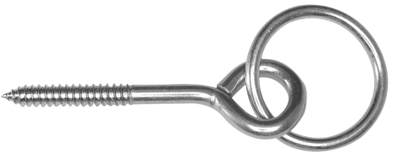 2-inch Zinc-plated Steel Hitch Ring With 3-1/2-inch Screw Eye