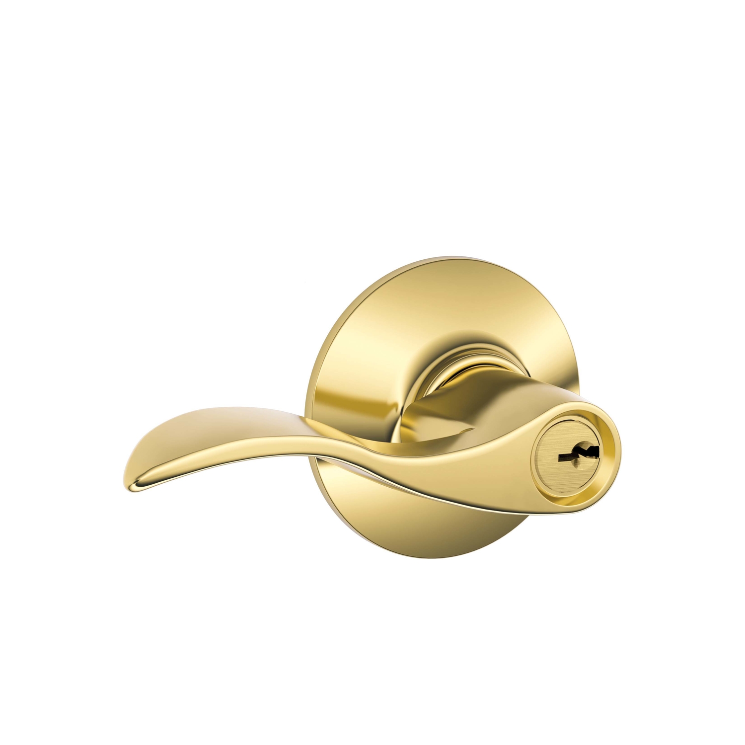 Ultima Bright Brass Accent Entry Door Lever F51vacc505