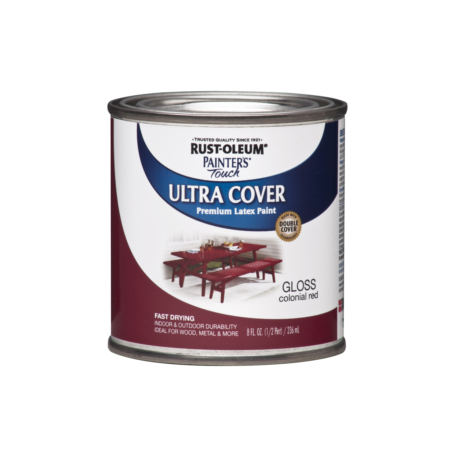 Painter’s Touch Ultra Cover Premium Latex Paint, Colonial Red, 0.5 Pint