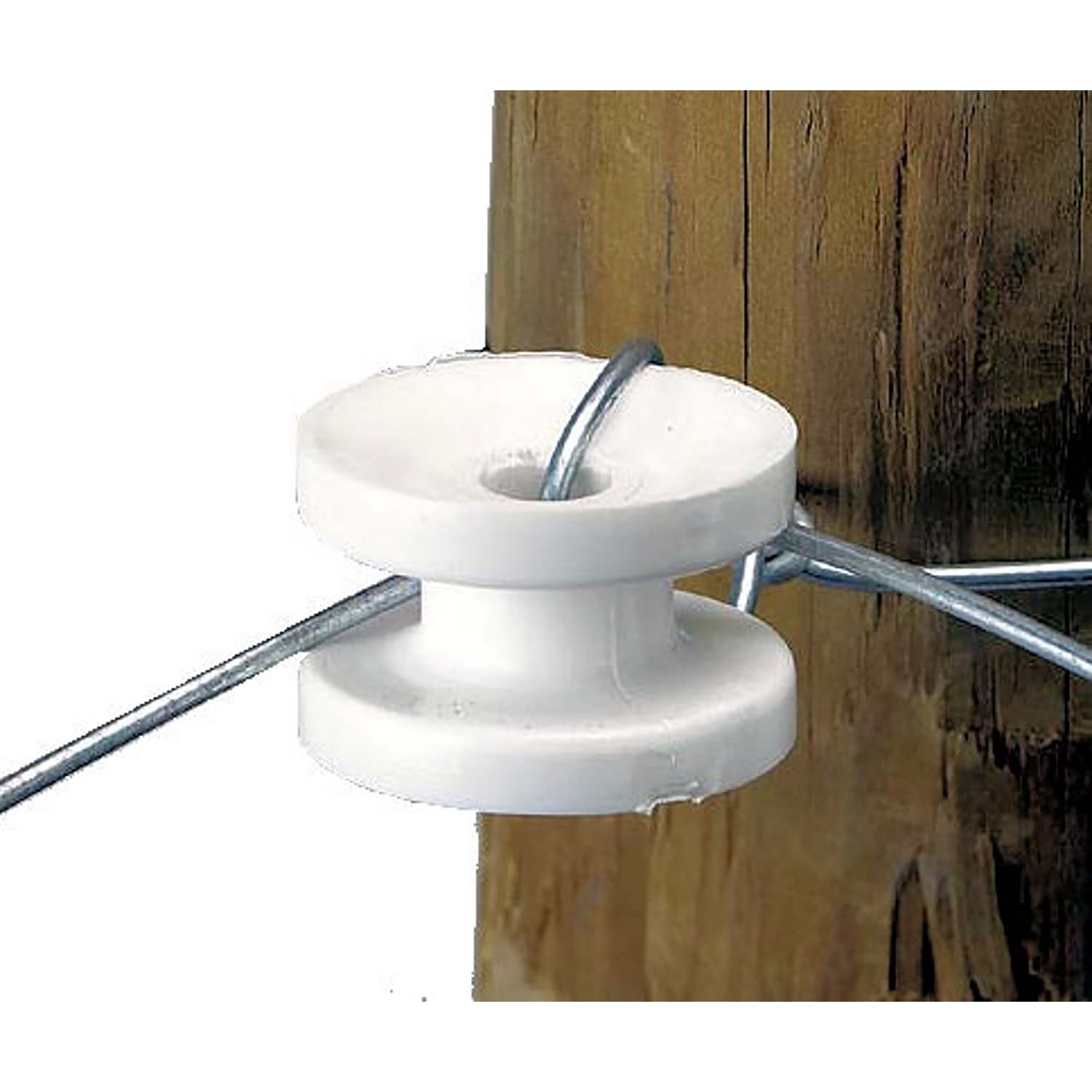 Electric Fence Insulator, Corner Post Donut, White, 10-Pk.