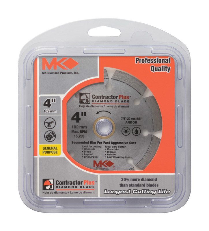Contractor Plus 4-inch Segmented Rim Circular Saw Blade, Model 166987