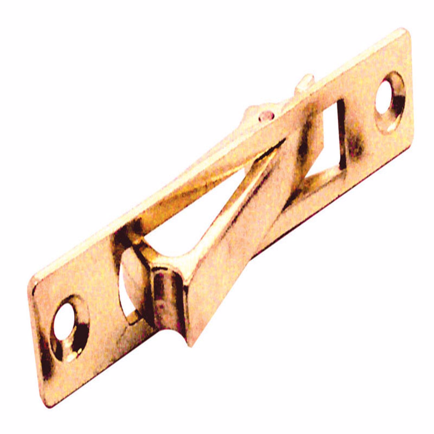 N 6768 Brass-plated Pocket Door Flush Pull, 5/8 In W X 3-1/2 In H