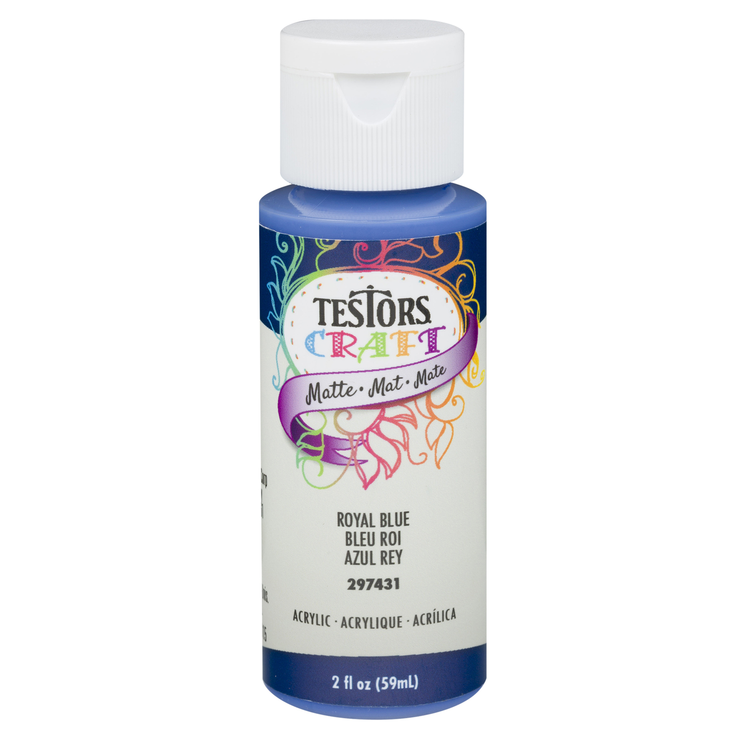 2 Oz. Acrylic Matte Craft Paint, Royal Blue – Non-toxic, Durable Finish