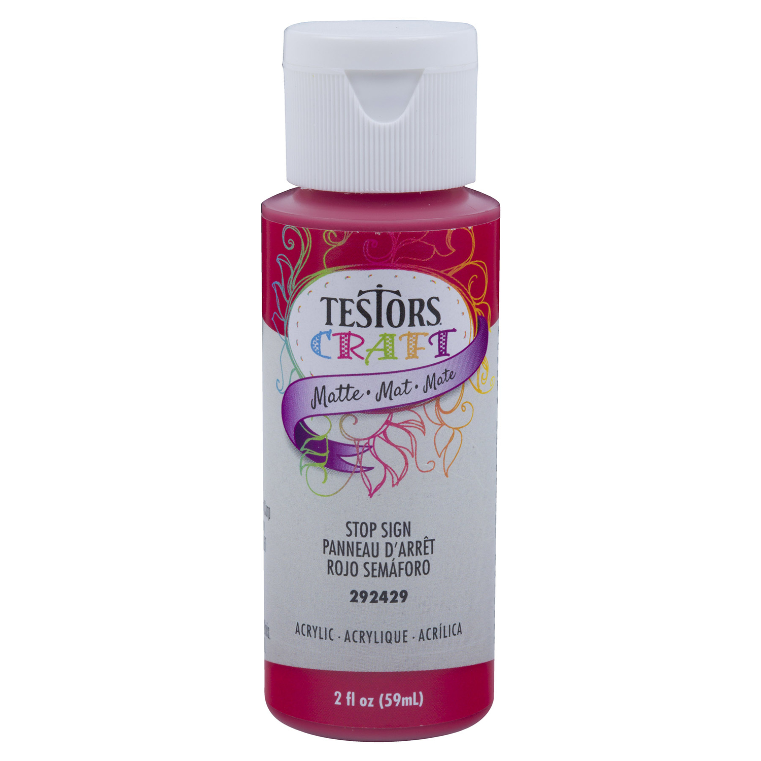 2 Oz. Matte Acrylic Craft Paint – Stop Sign Color