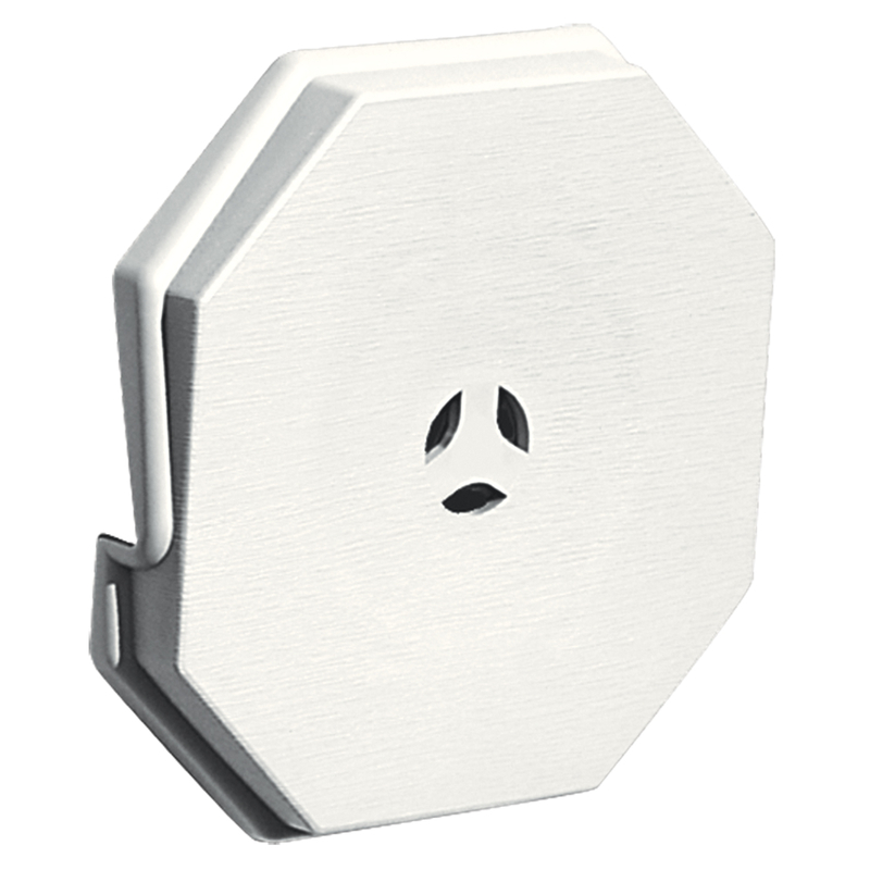 6.625 In. H X 1 In. L Prefinished White Vinyl Mounting Block
