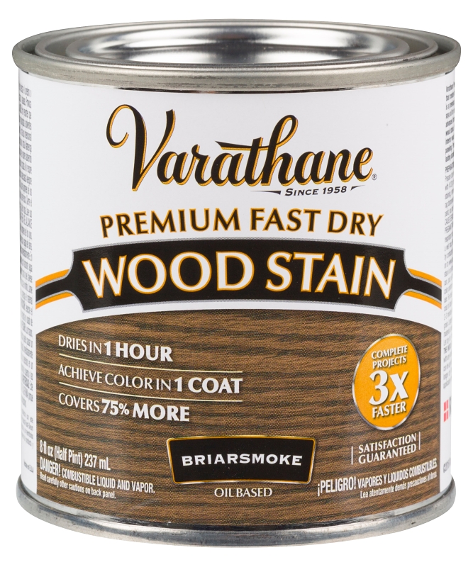 Fast Dry Briarsmoke Urethane Modified Alkyd Interior Wood Stain, 1/2 Pint