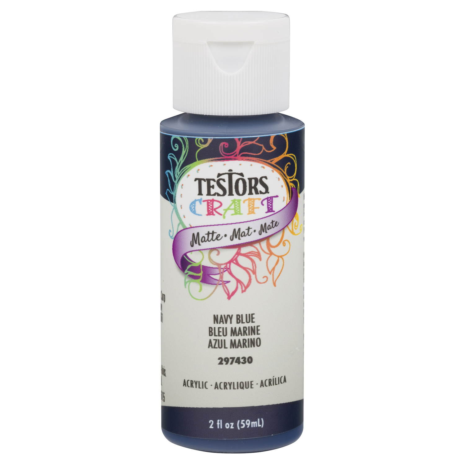 2 Oz. Navy Blue Acrylic Matte Craft Paint – High Quality Water-based
