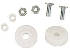 Sliding Screen Door Bottom Roller, 1.25 In. Nylon Wheel, Adjustable, 2-Pk.