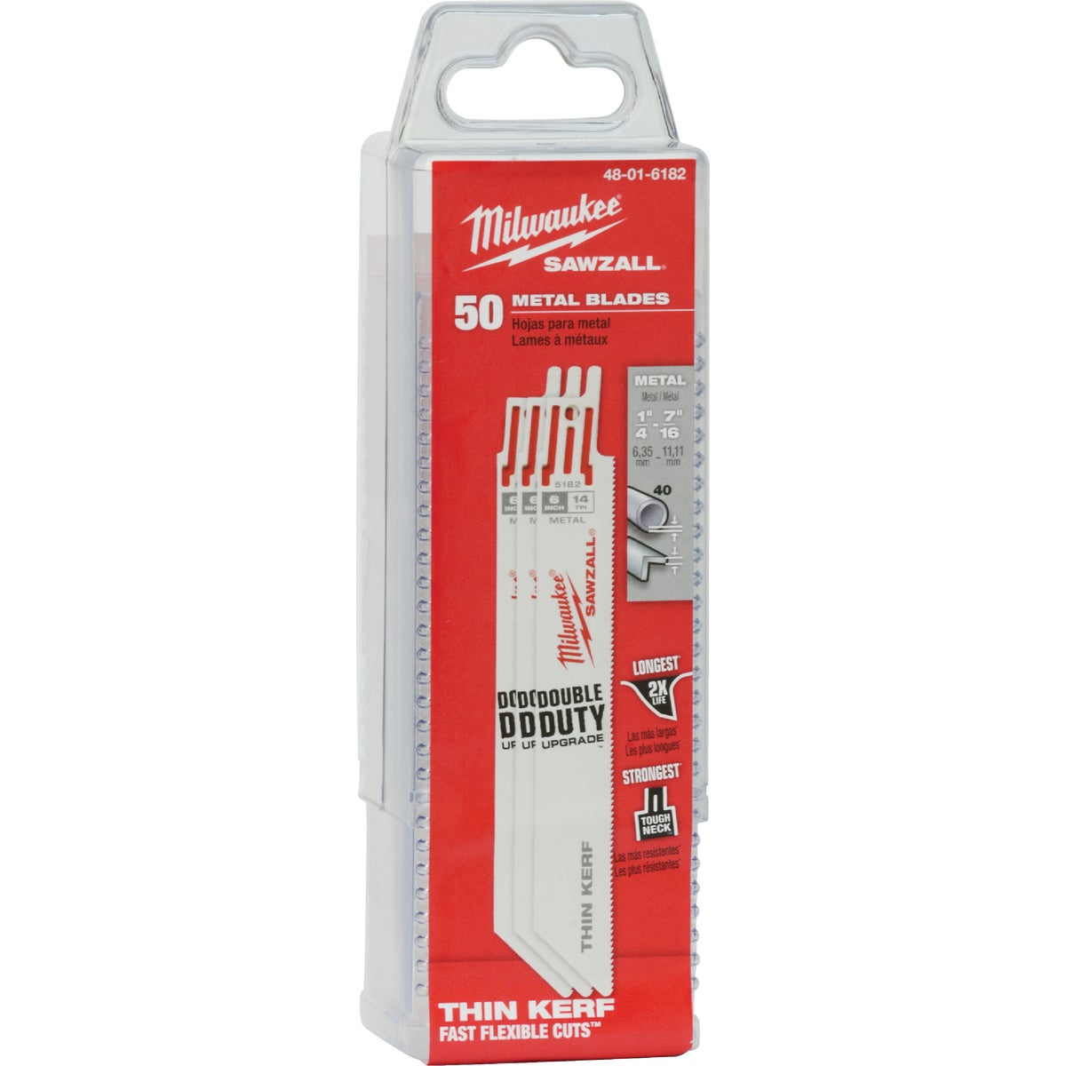 Milwaukee SAWZALL 6 In. 14 TPI Metal Reciprocating Saw Blade (50-Pack)