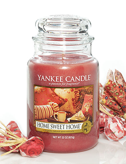 Home Sweet Home 22 Oz. Glass Jar Candle, Single Wick, Cinnamon Red