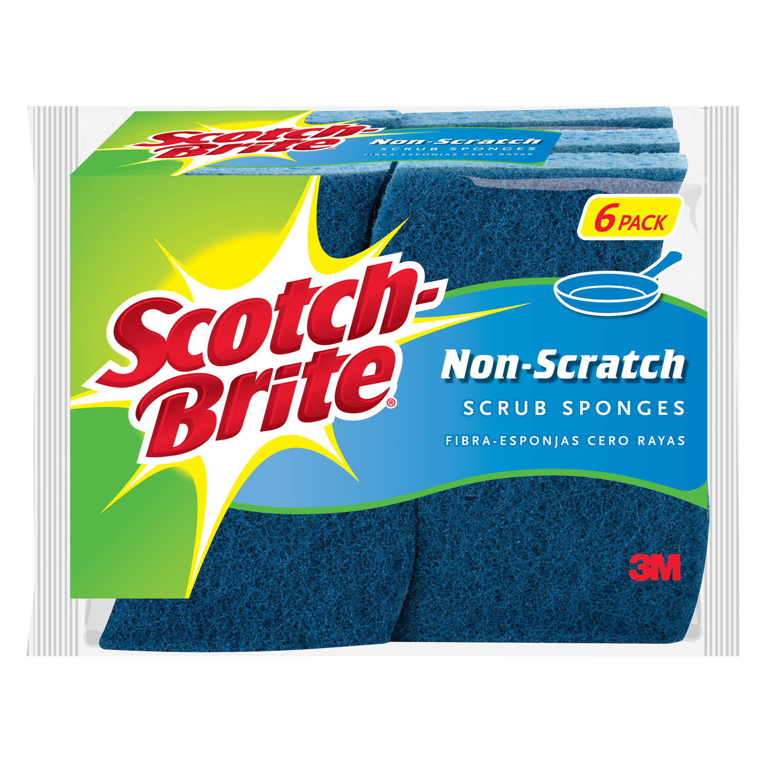 Non-Scratch Scrub Sponge, 6-Pk.