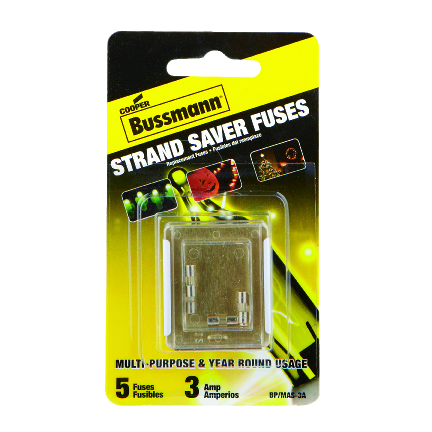 Holiday Mini Light Set Fuse, 3-Amp, 125-Volt, 5-Pk.
