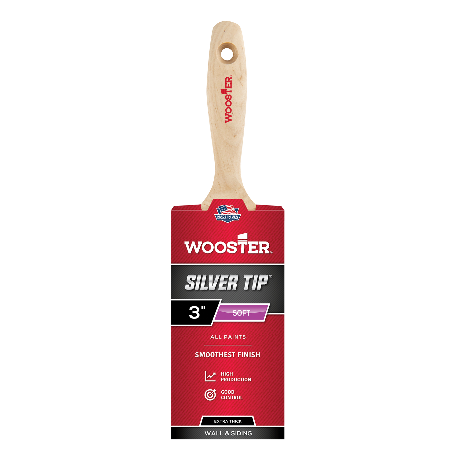 Silver Tip 3 In. Flat Wall Varnish And Paint Brush – Model 5223-3