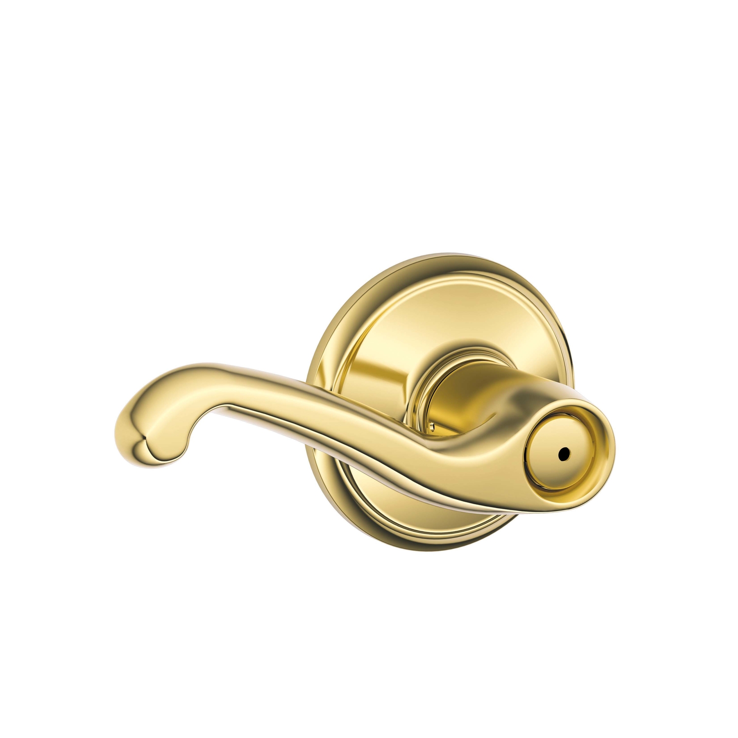 Flair Polished Brass Privacy Door Lever Lockset F40vfla605