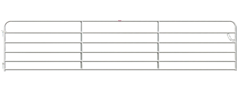 16-foot Galvanized Farm Tube Gate, 6-rail, 20-gauge, Model 40113168