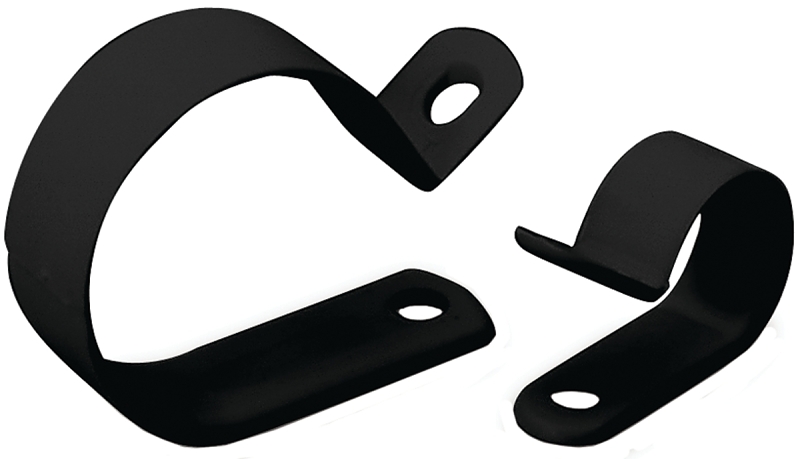 Cable Clamps, Black Plastic, 3/4-In. I.D., 6-Pk.