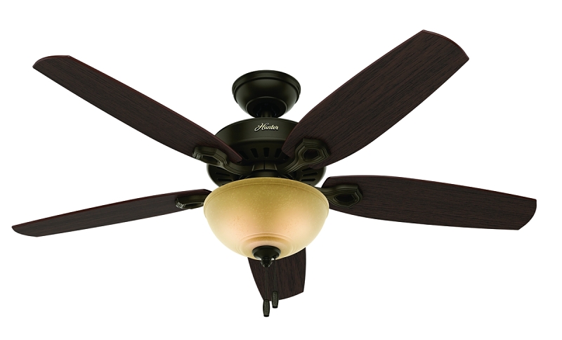 Deluxe 52 In. New Bronze Ceiling Fan With Light Kit And Reversible Blades