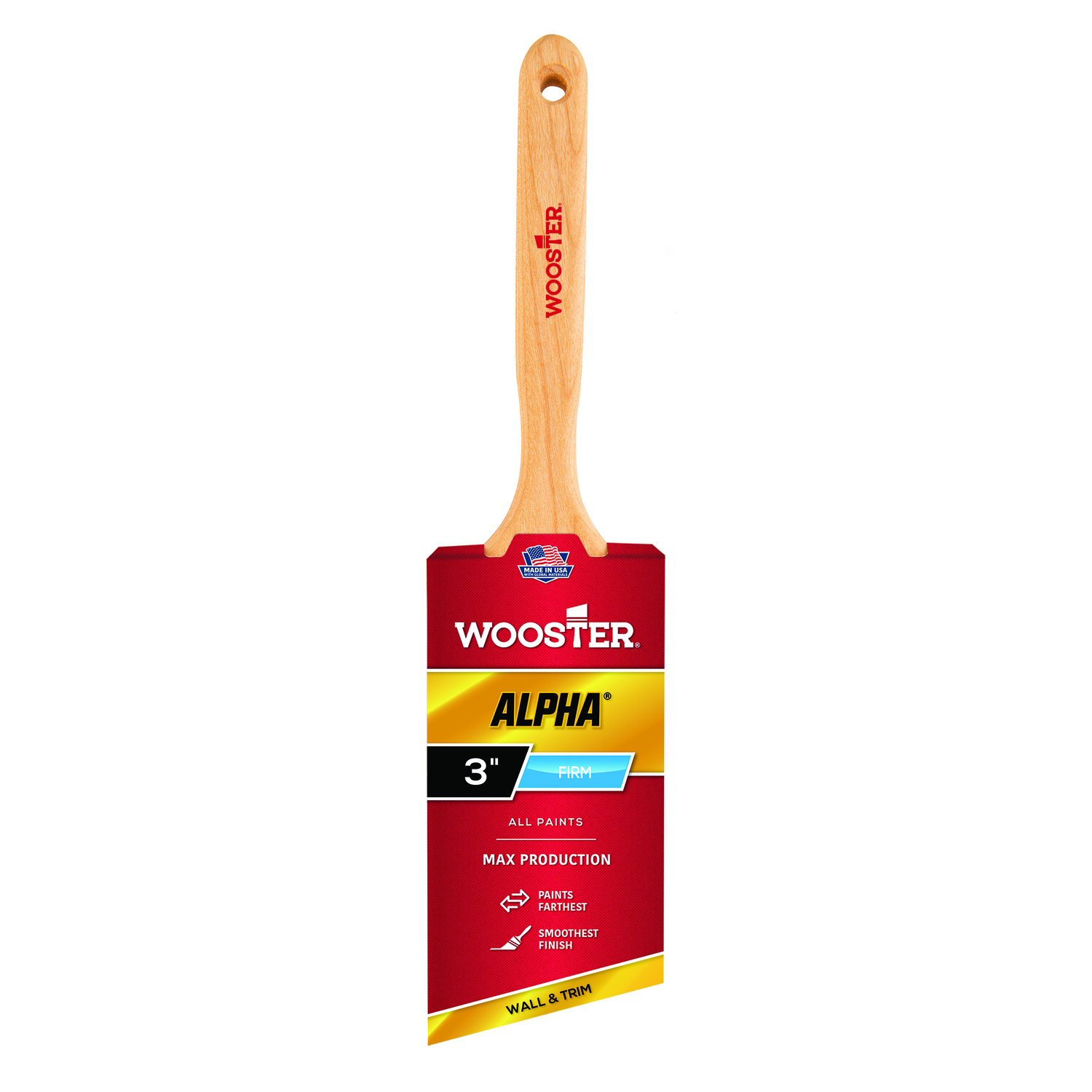 Alpha 3 Inch Angle Sash Paint Brush With Micro Tip Filaments