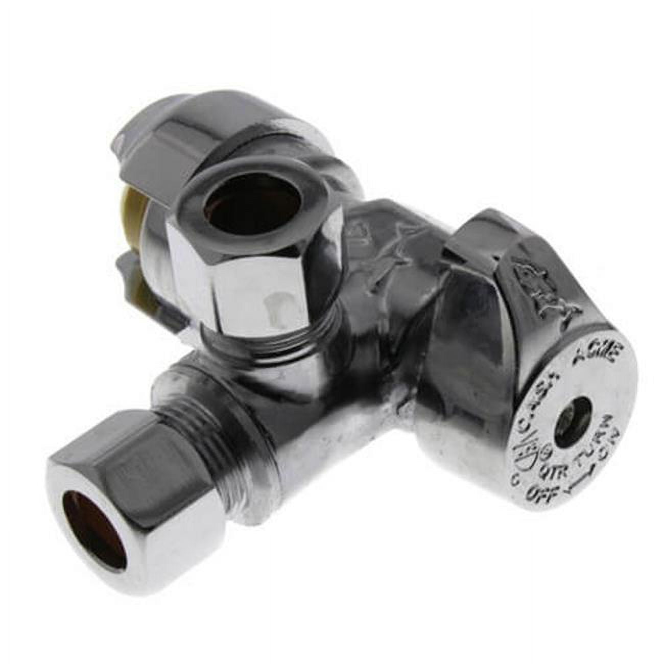 1/2 In. Push-to-connect X 3/8 In. Od Compression Dual Stop Angle Valve