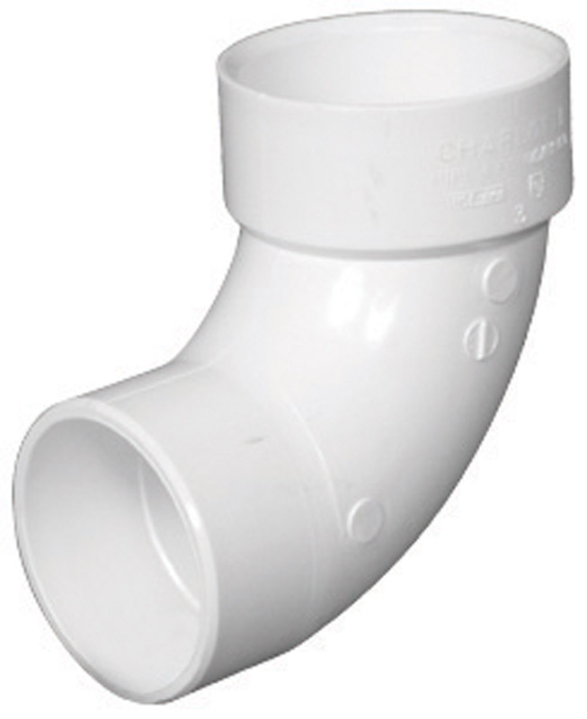 Schedule 40 DWV Sanitary Street Elbow, 90 Degrees, PVC, 2 In.