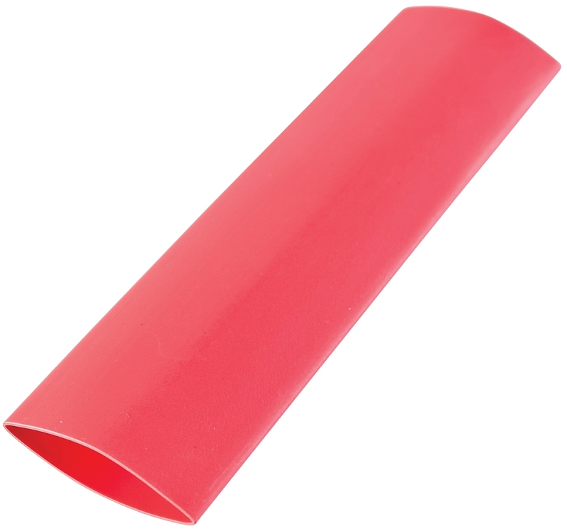 Heat Shrink Tubing, 1/2-1/4 x 4-In., Red