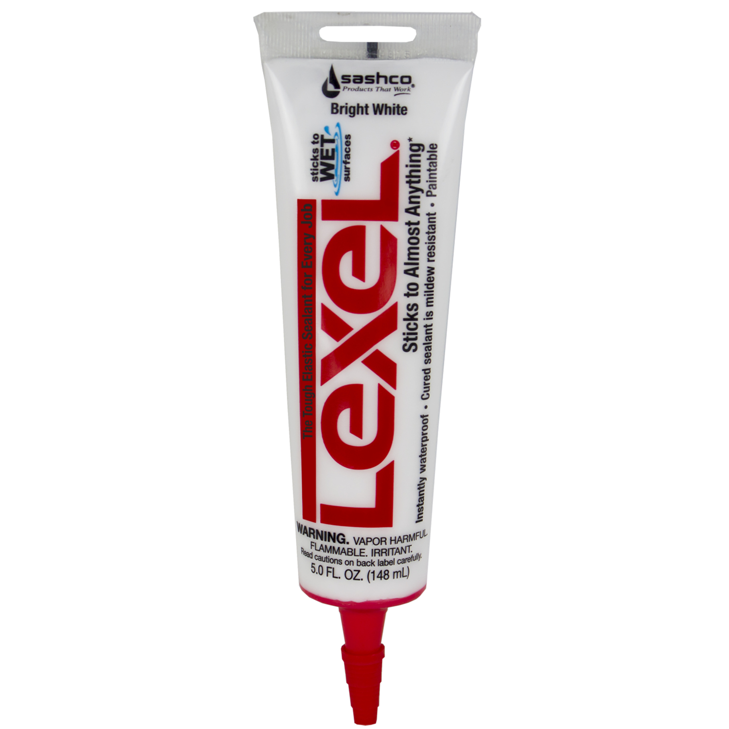 Lexel All-Purpose Elastomeric Sealant, White, 5-oz. Squeeze Tube