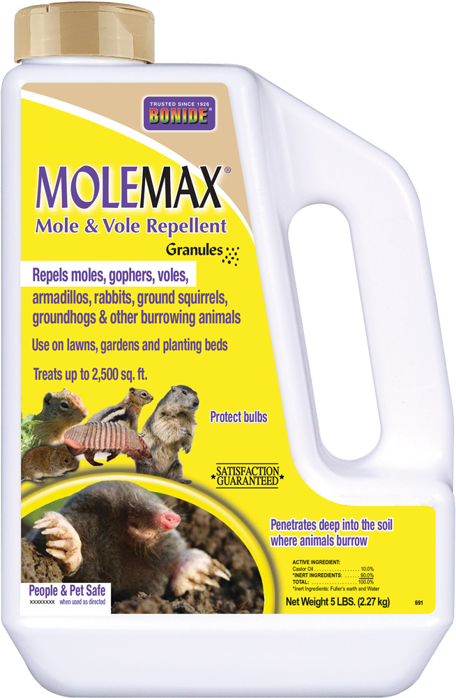 Molemax 5 Lb. Granular Animal Repellent For Moles, Voles, And More