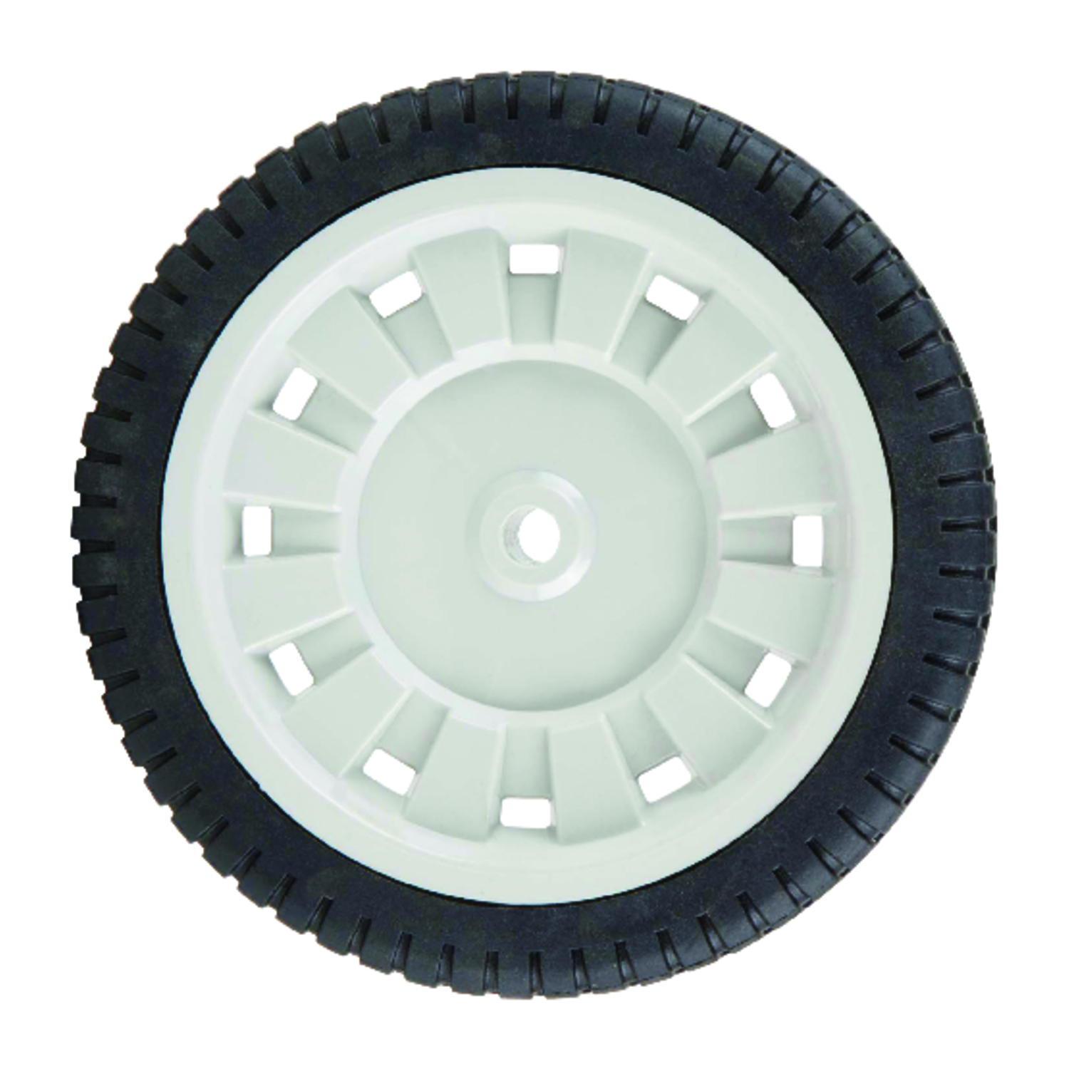 8 In. Universal Plastic Lawn Mower Replacement Wheel With Hub
