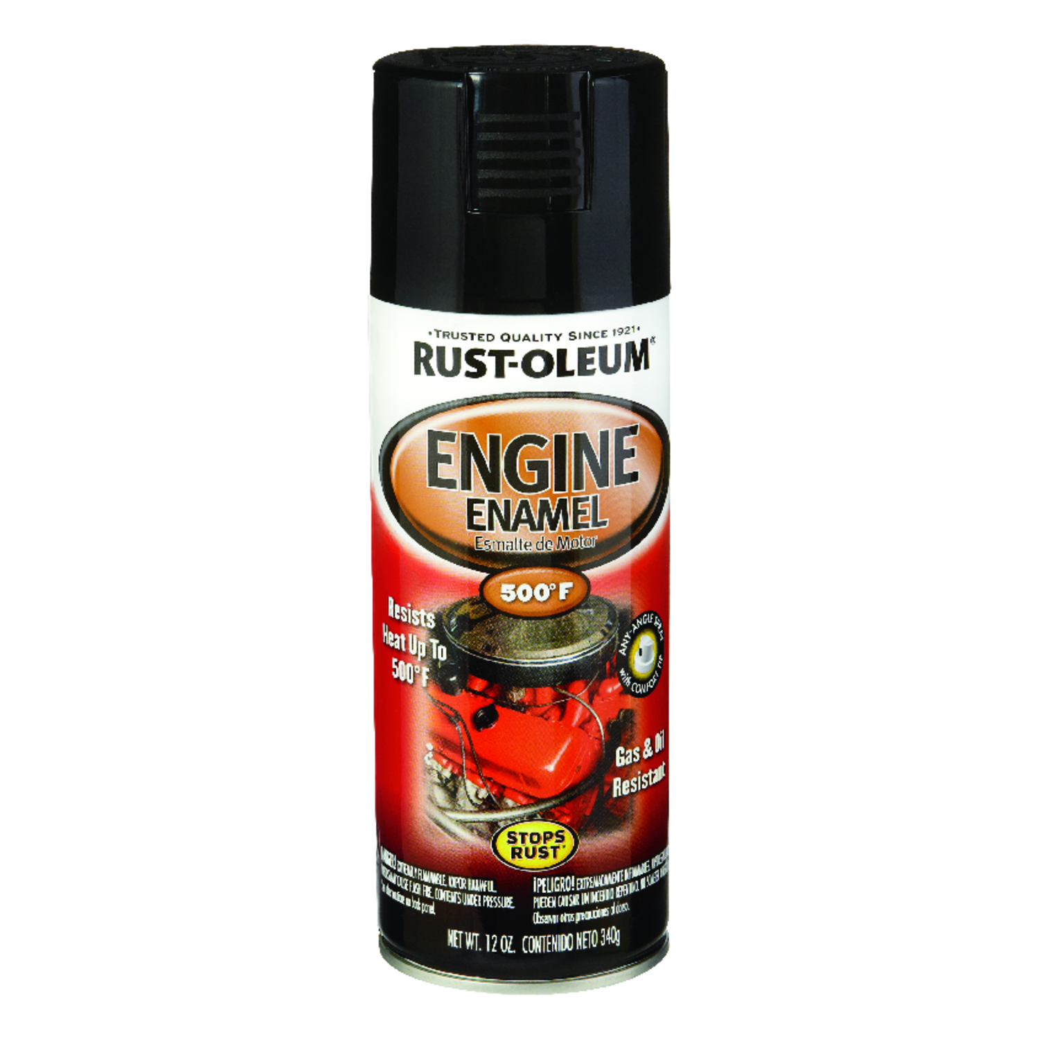 Stops Rust 12 Oz. Gloss Black Engine Enamel Spray Paint