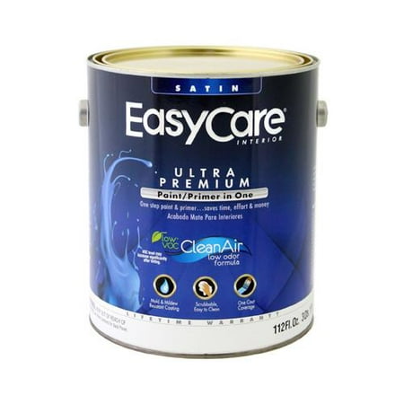 Ultra Premium Interior Latex Paint & Primer, White Satin, 1 Gallon