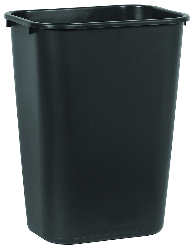 10.25 Gallon Black Resin Rectangle Garbage Can Fg295700bla