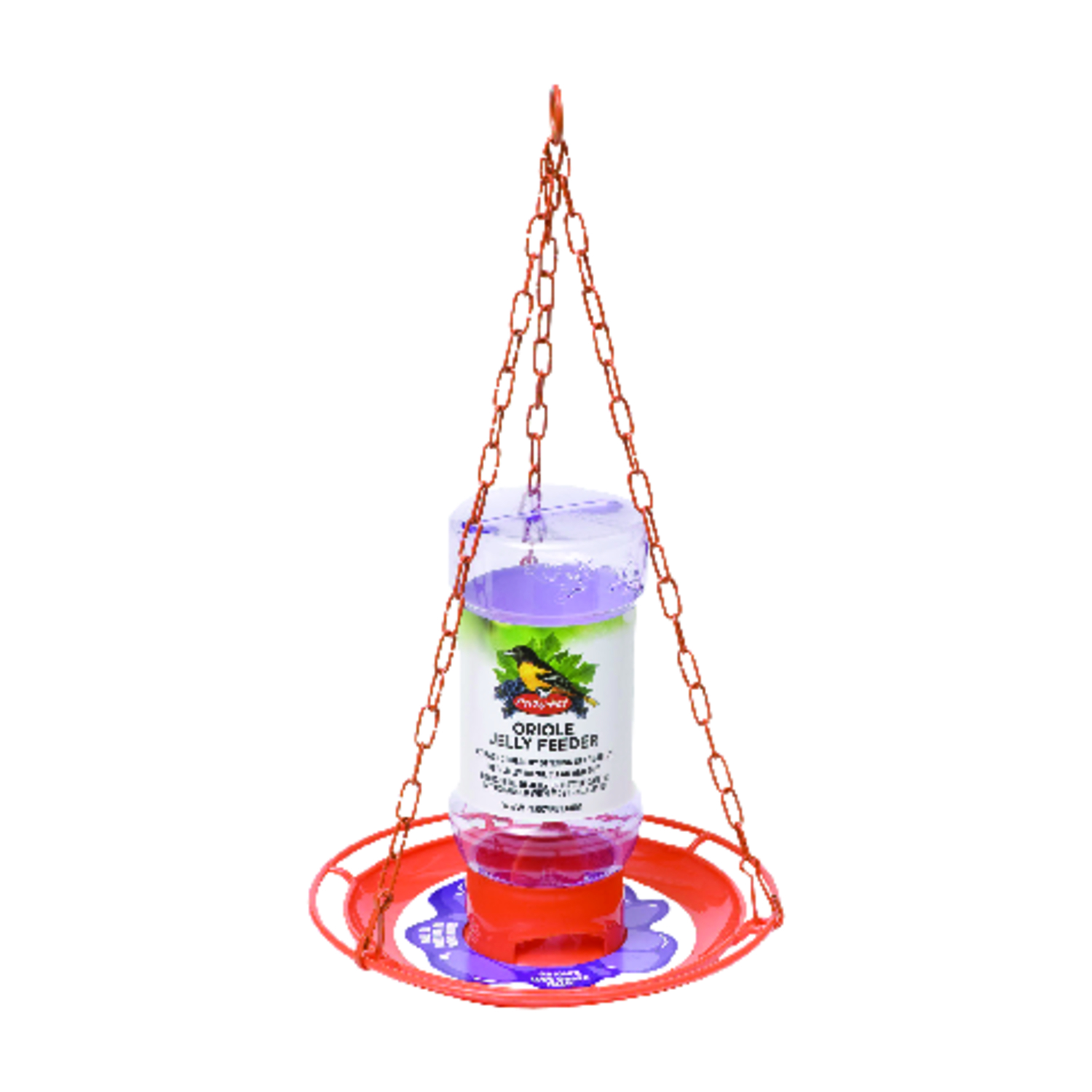 32 Oz Oriole Jelly Feeder With 3 Ports – Metal/plastic Construction