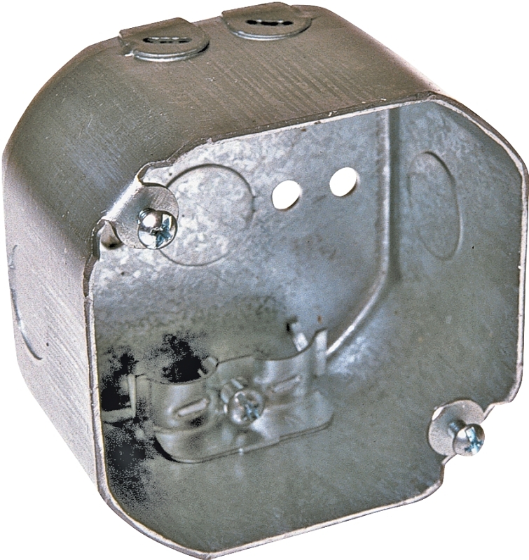 4 In. X 4 In. Octagon Junction Box With Steel Construction