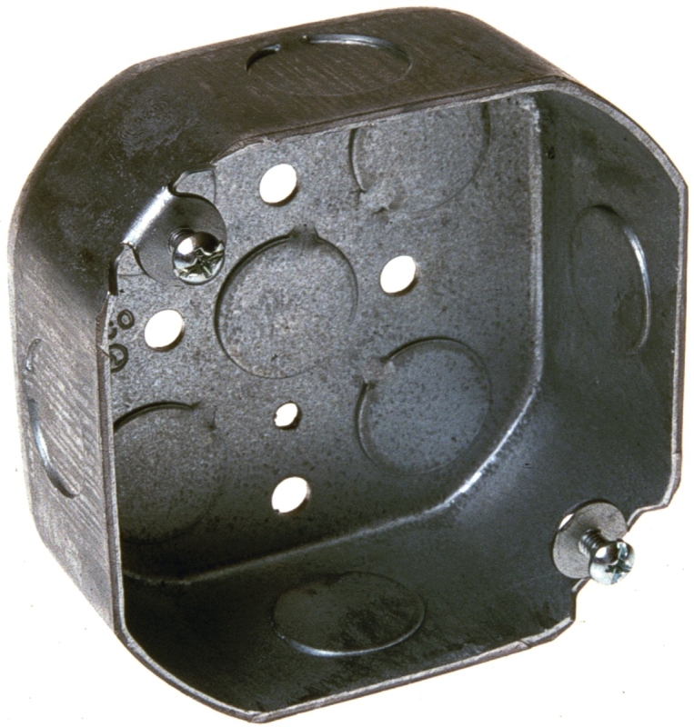 15-1/2 Cu In Octagon Steel 1 Gang Junction Box Gray Model 8125