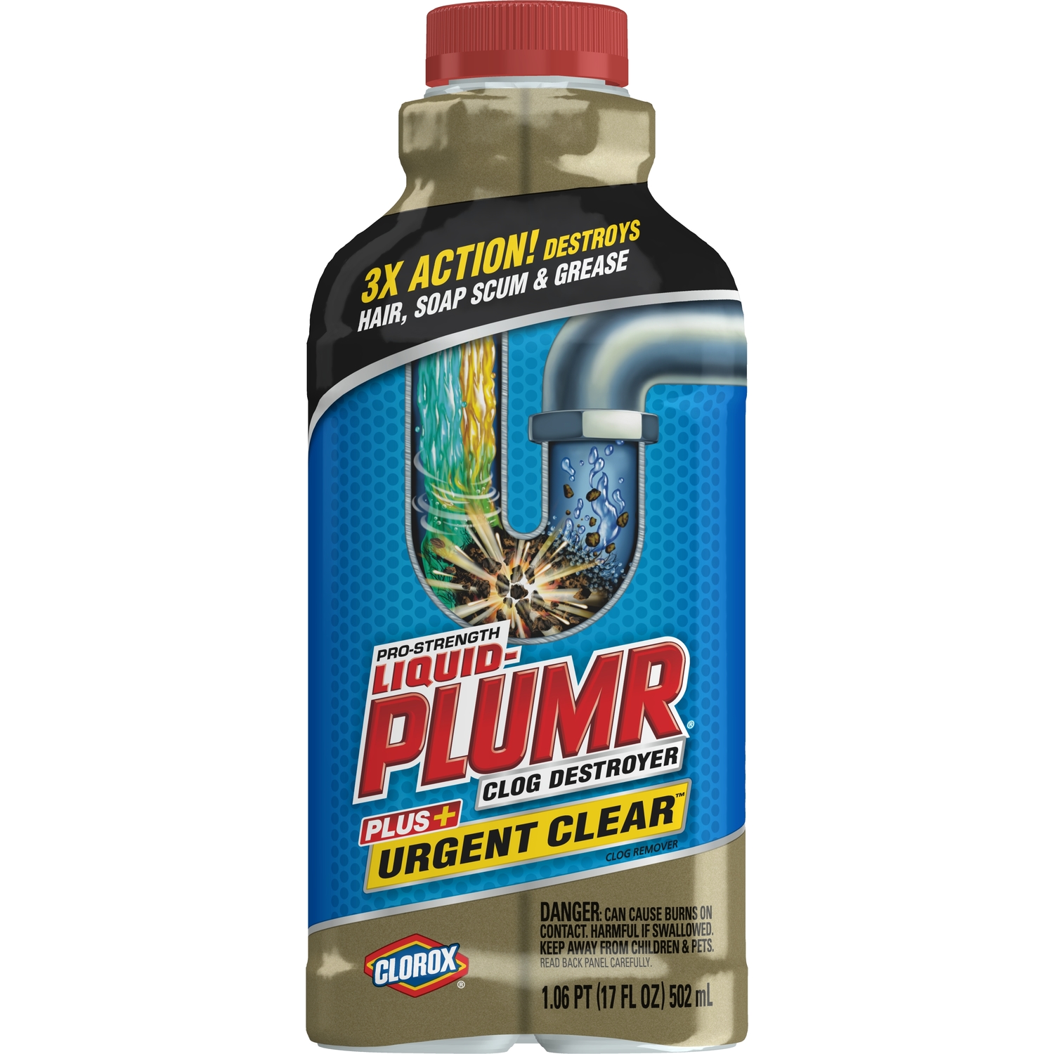 Urgent Clear 17 Oz. Pro-strength Liquid Drain Cleaner