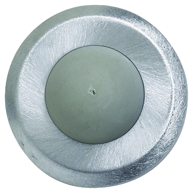 2-1/2 In. Satin Chrome Convex Wall Door Stop With Concealed Mounting