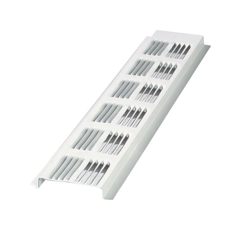 White Continuous Aluminum Soffit Vent – 8 Ft. Retrofit Design