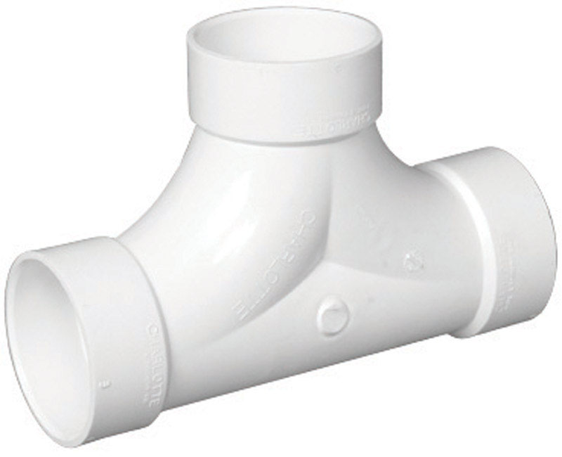 Schedule 40 DWV PVC 2-Way Cleanout Tee, 4 In.