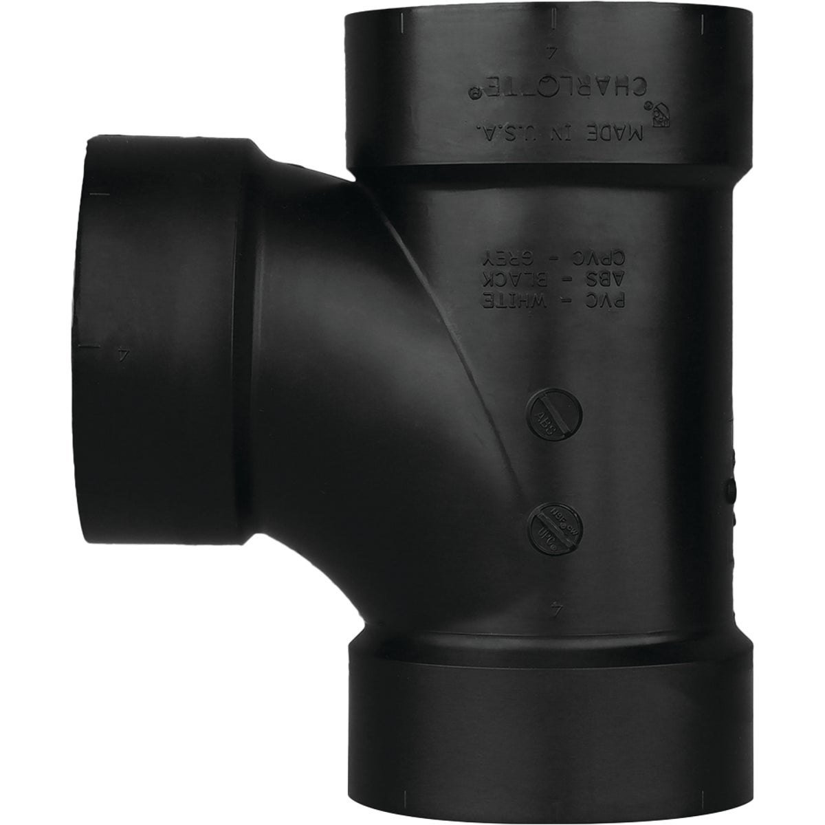 3 In. Hub X Hub X Hub Abs Sanitary Waste & Vent Tee