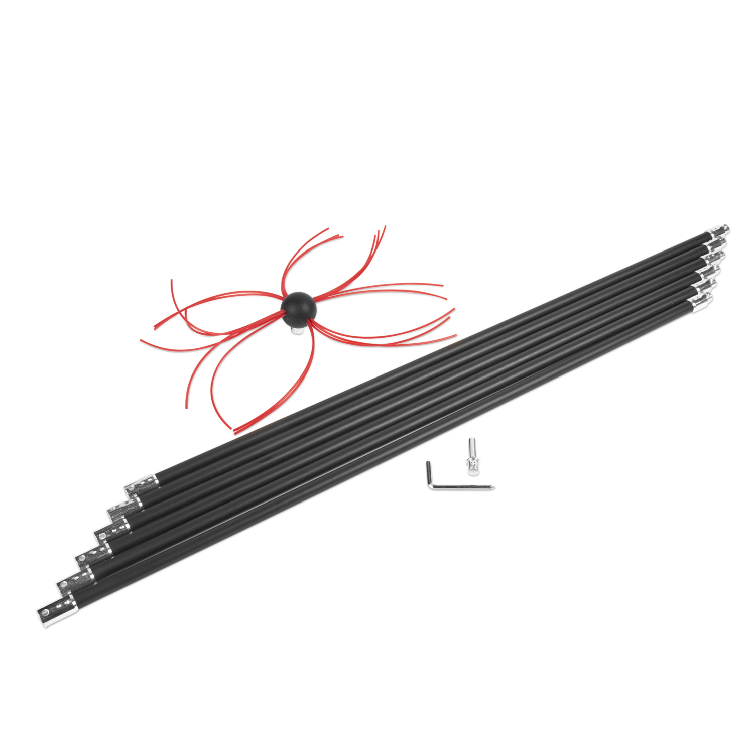 Sooteater Rotary Chimney Cleaning System With 6 Flexible Rods And Drill Adapter